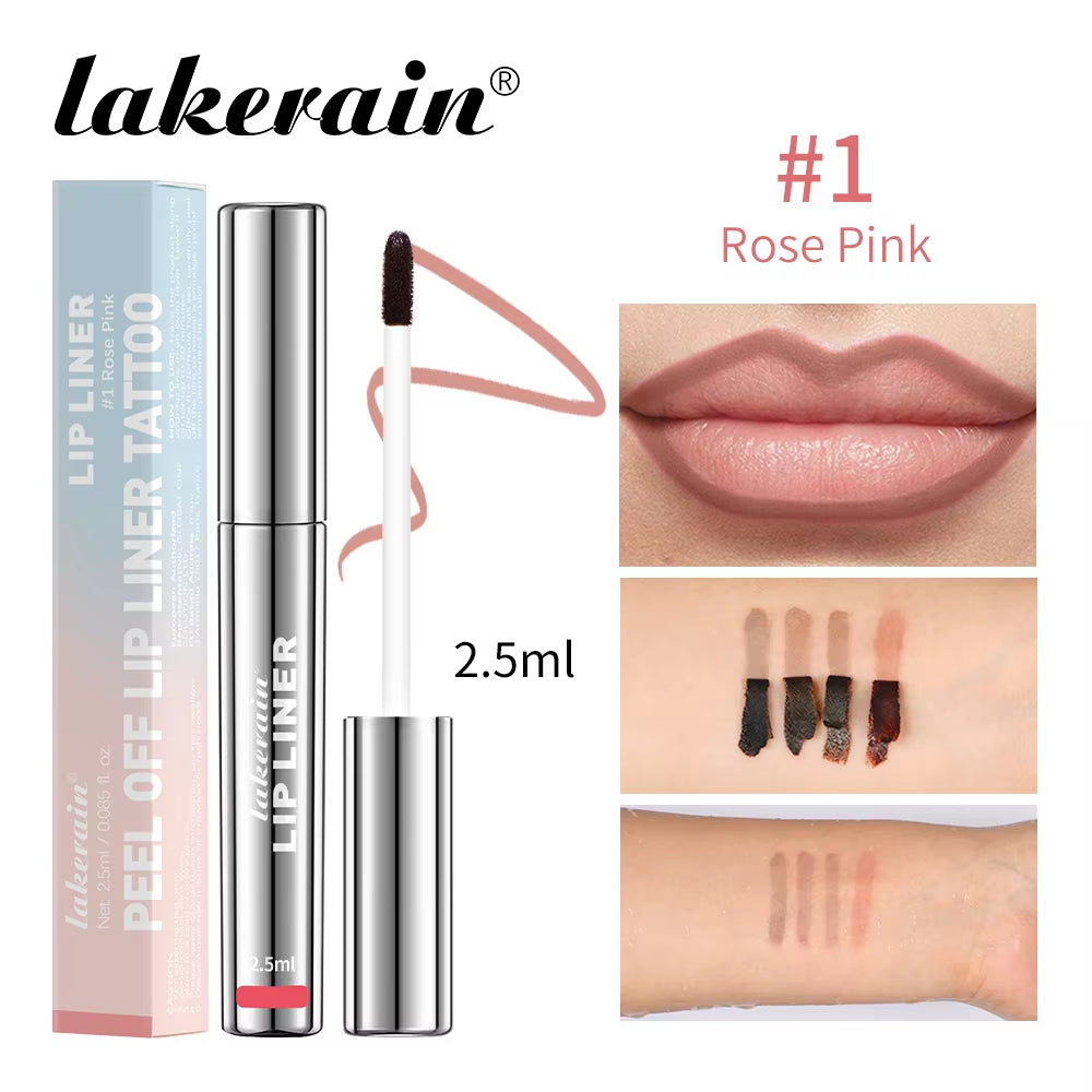 Lip Tint Peel off Lip Liner Tattoo Waterproof Long Lasting Matte Non-Stick Cup Lip Tint Sexy Red Contour Lips Makeup
