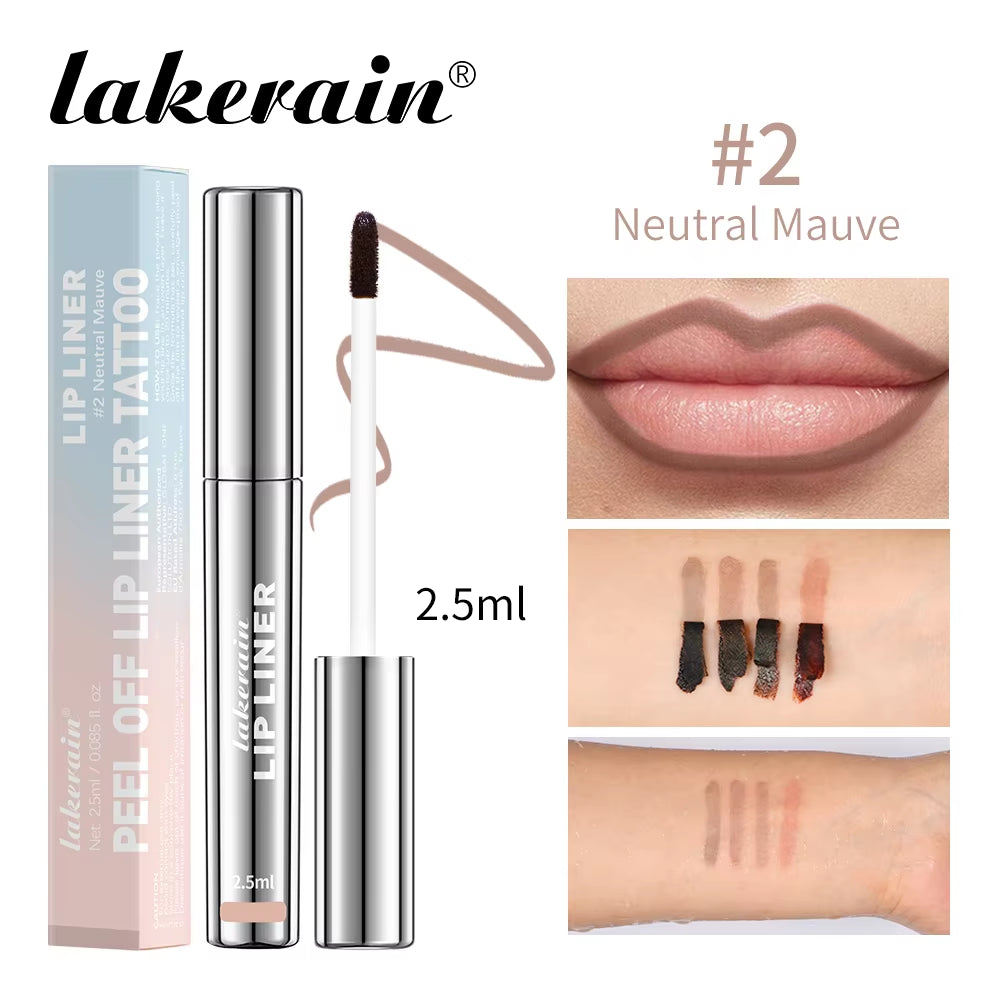 Lip Tint Peel off Lip Liner Tattoo Waterproof Long Lasting Matte Non-Stick Cup Lip Tint Sexy Red Contour Lips Makeup