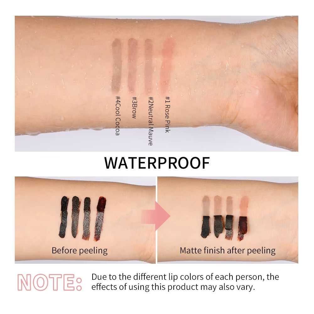 Lip Tint Peel off Lip Liner Tattoo Waterproof Long Lasting Matte Non-Stick Cup Lip Tint Sexy Red Contour Lips Makeup