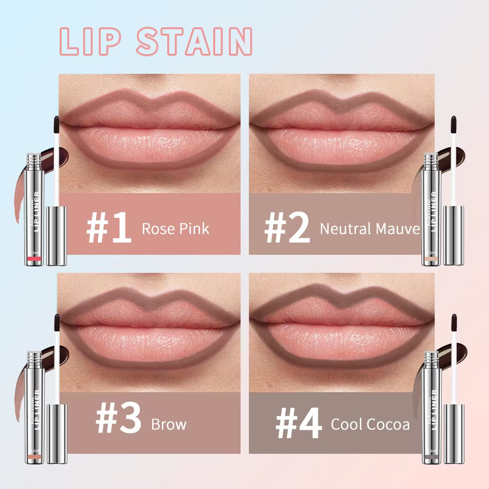Lip Tint Peel off Lip Liner Tattoo Waterproof Long Lasting Matte Non-Stick Cup Lip Tint Sexy Red Contour Lips Makeup