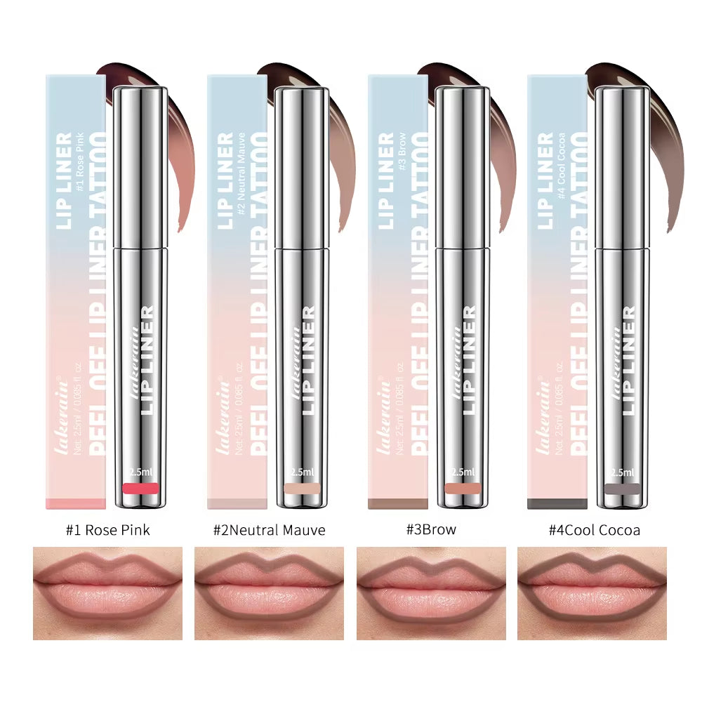 Lip Tint Peel off Lip Liner Tattoo Waterproof Long Lasting Matte Non-Stick Cup Lip Tint Sexy Red Contour Lips Makeup