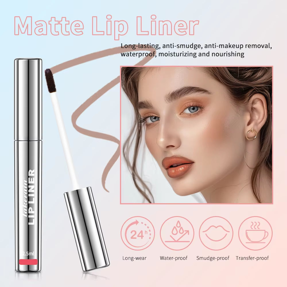 Lip Tint Peel off Lip Liner Tattoo Waterproof Long Lasting Matte Non-Stick Cup Lip Tint Sexy Red Contour Lips Makeup