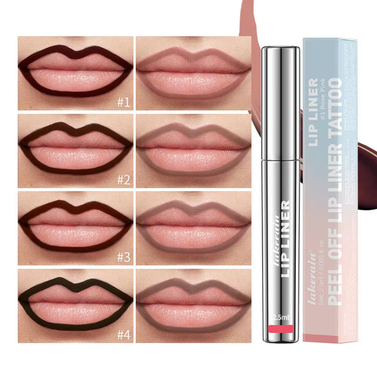 Lip Tint Peel off Lip Liner Tattoo Waterproof Long Lasting Matte Non-Stick Cup Lip Tint Sexy Red Contour Lips Makeup